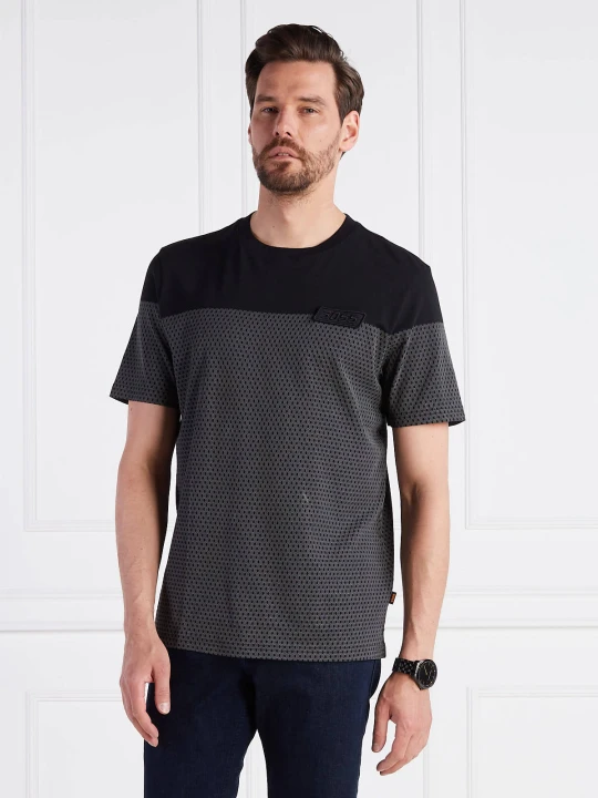 Zdjęcie produktu BOSS ORANGE T-shirt Teehalfrete | Relaxed fit czarny