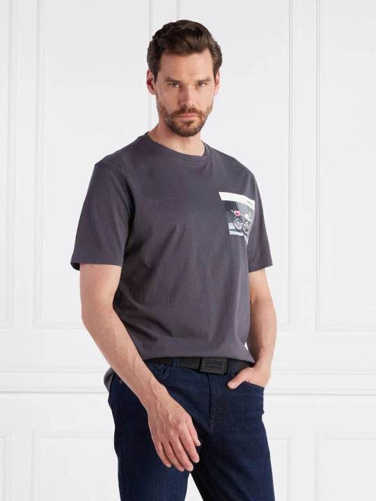 Zdjęcie produktu BOSS ORANGE T-shirt TeeMotor | Relaxed fit grafitowy