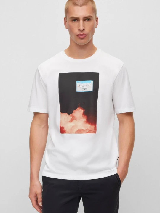 Zdjęcie produktu BOSS ORANGE T-shirt TeMemory | Regular Fit biały