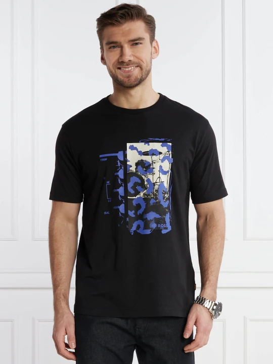 Zdjęcie produktu BOSS ORANGE T-shirt TeRetroLeo | Relaxed fit czarny