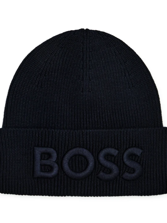 Zdjęcie produktu BOSS ORANGE Wełniana czapka Afox_R granatowy