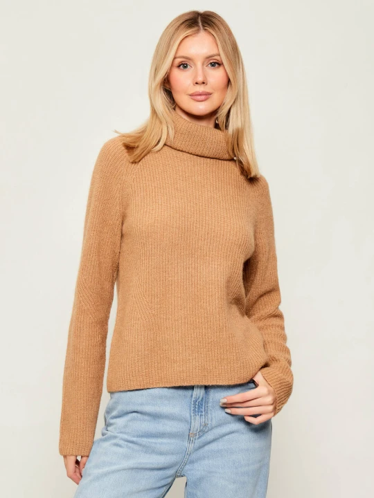 Zdjęcie produktu BOSS ORANGE Wełniany golf C_Falodina | Regular Fit camel