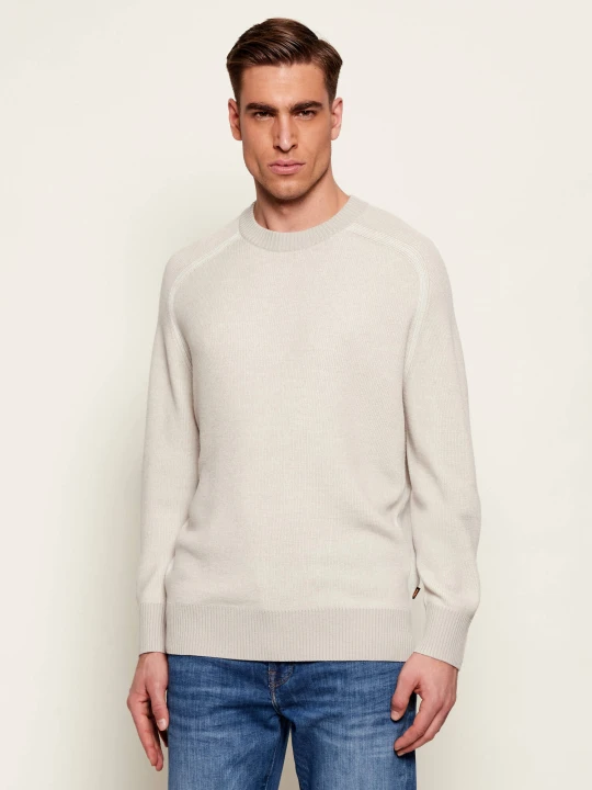 Zdjęcie produktu BOSS ORANGE Wełniany sweter Akajer | Relaxed fit beżowy