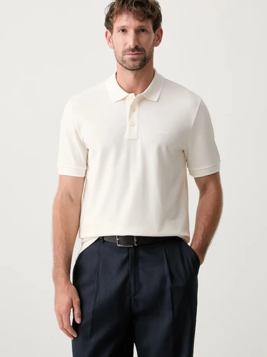 Zdjęcie produktu BOSS polo męskie bawełniane Parlay 190 beżowy