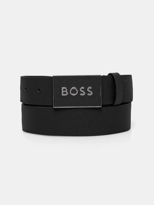 Zdjęcie produktu BOSS pasek męski skórzany czarny