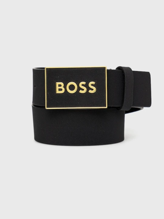 Zdjęcie produktu BOSS pasek męski skórzany czarny