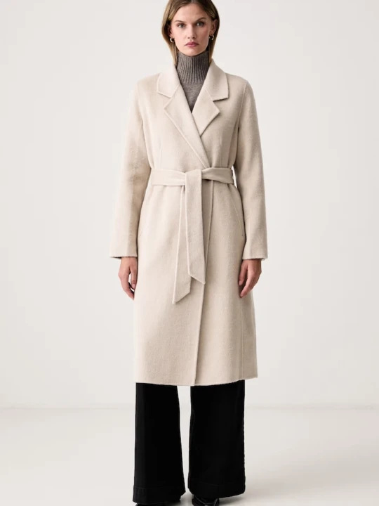 Zdjęcie produktu BOSS płaszcz damski z wełną Cotaz2_DF beżowy