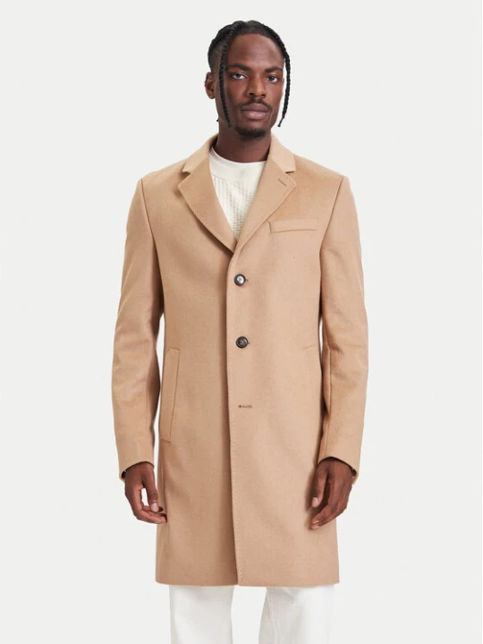 Zdjęcie produktu BOSS Płaszcz wełniany H-Hyde-264 50571557 Beżowy Slim Fit