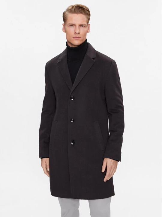 Zdjęcie produktu Boss Płaszcz wełniany H-Hyde-C-224 50485199 Granatowy Regular Fit
