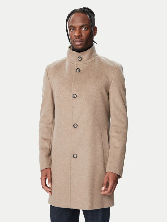 Zdjęcie produktu BOSS Płaszcz wełniany H-Hyde-SU-264 50571853 Brązowy Slim Fit