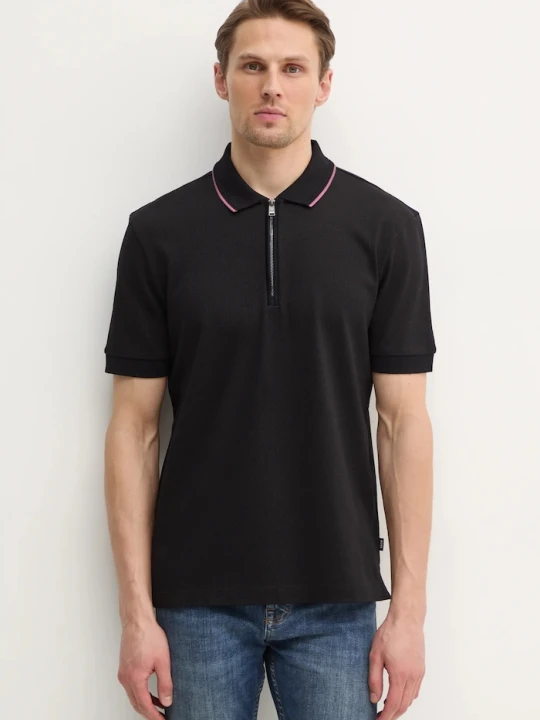Zdjęcie produktu BOSS polo bawełniane czarny