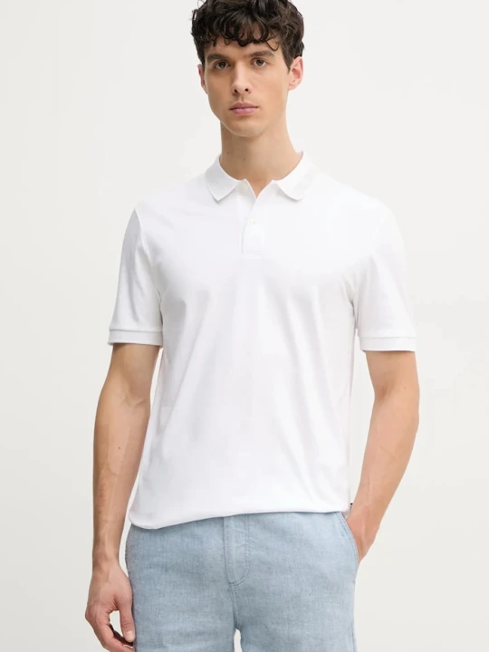 Zdjęcie produktu BOSS polo bawełniane biały
