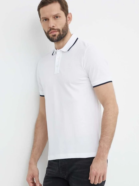 Zdjęcie produktu BOSS polo męskie bawełniane Parlay 190 biały
