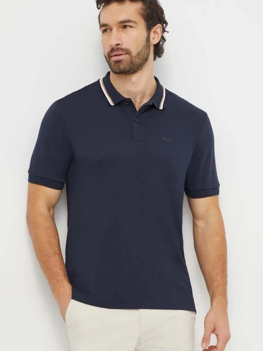 Zdjęcie produktu BOSS polo męskie bawełniane Penrose 38 granatowy