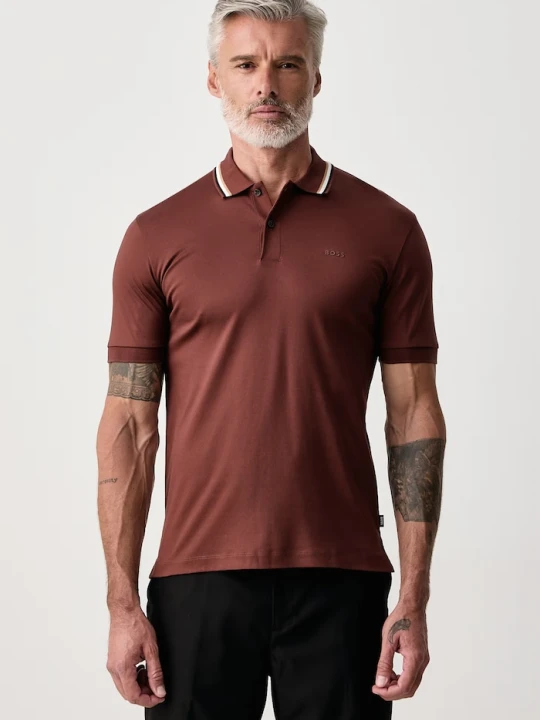 Zdjęcie produktu BOSS polo męskie bawełniane Penrose 38 brązowy
