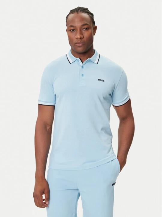 Zdjęcie produktu BOSS Polo Paddy 50469055 Błękitny Regular Fit Niebieski jasny