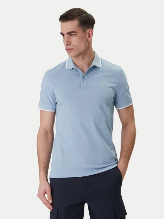 Zdjęcie produktu BOSS Polo Passertip 50507699 Błękitny Slim Fit Niebieski jasny