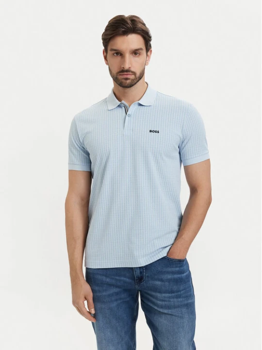 Zdjęcie produktu BOSS Polo Pl Goc Birdie 3 50559355 Niebieski jasny Regular Fit