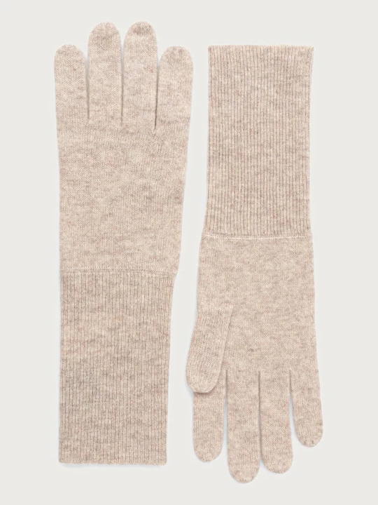 Zdjęcie produktu BOSS rękawiczki damskie kaszmirowe Lelona_gloves beżowy