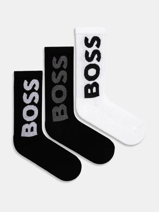 Zdjęcie produktu BOSS skarpety męskie 3P QS Rib Logo CC 3-pack czarny