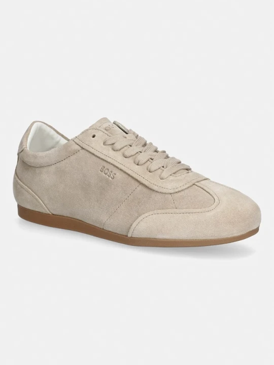 Zdjęcie produktu BOSS Solenne sneakersy damskie zamszowe beżowy
