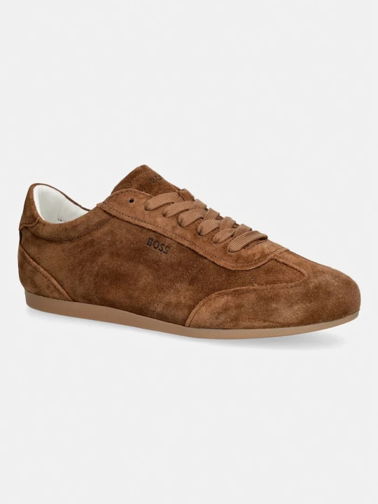 Zdjęcie produktu BOSS Solenne sneakersy damskie zamszowe brązowy
