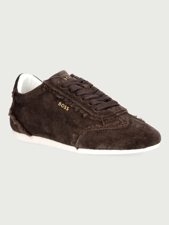 Zdjęcie produktu BOSS Solenne sneakersy damskie zamszowe brązowy