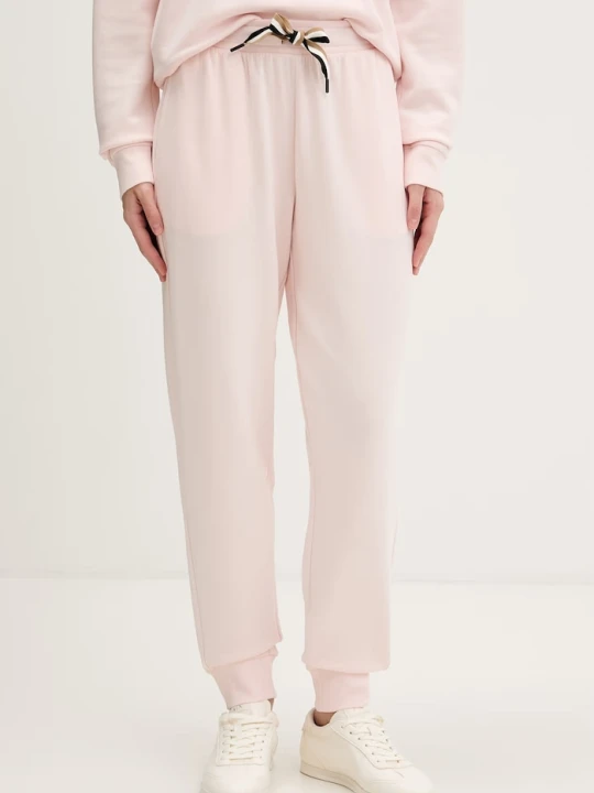 Zdjęcie produktu BOSS spodnie lounge damskie CP Stripe Pants Cuff różowy