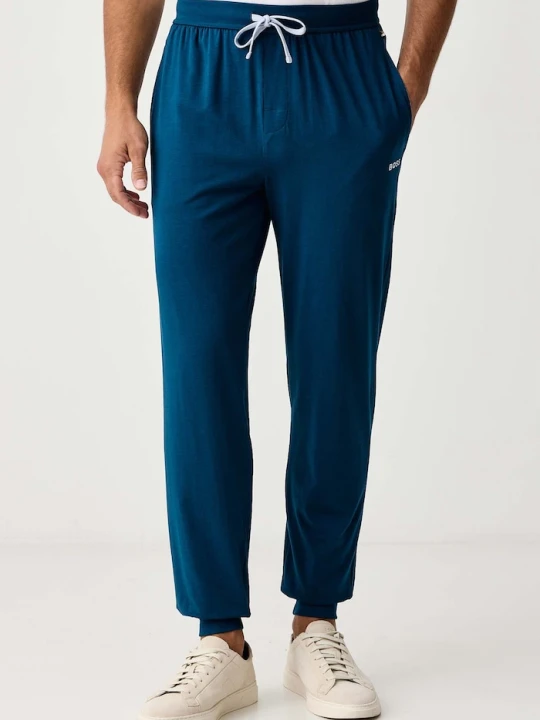 Zdjęcie produktu BOSS spodnie lounge męskie bawełniane z elastanem Mix&Match Pants niebieski