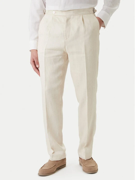 Zdjęcie produktu BOSS Spodnie materiałowe H-Perino 50563231 Beżowy Relaxed Fit