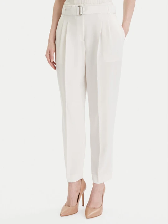 Zdjęcie produktu Boss Spodnie materiałowe Tapiah 50490037 Écru Relaxed Fit Kremowy