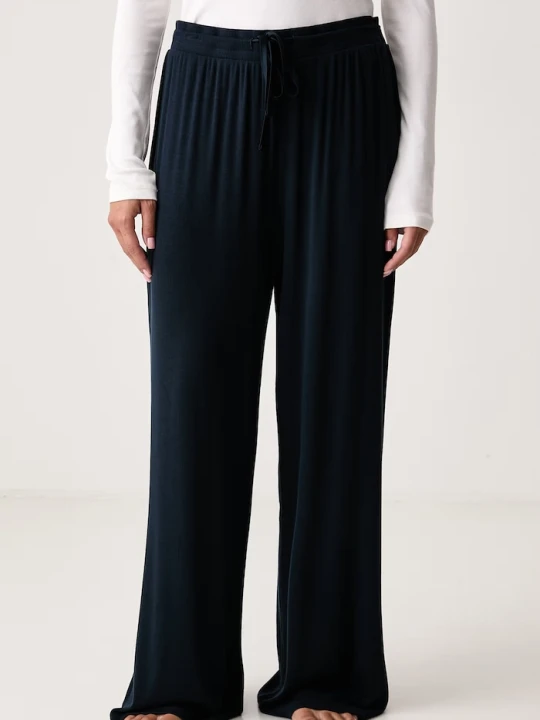 Zdjęcie produktu BOSS spodnie piżamowe damskie z modalem SHINY RIB_Pants granatowy