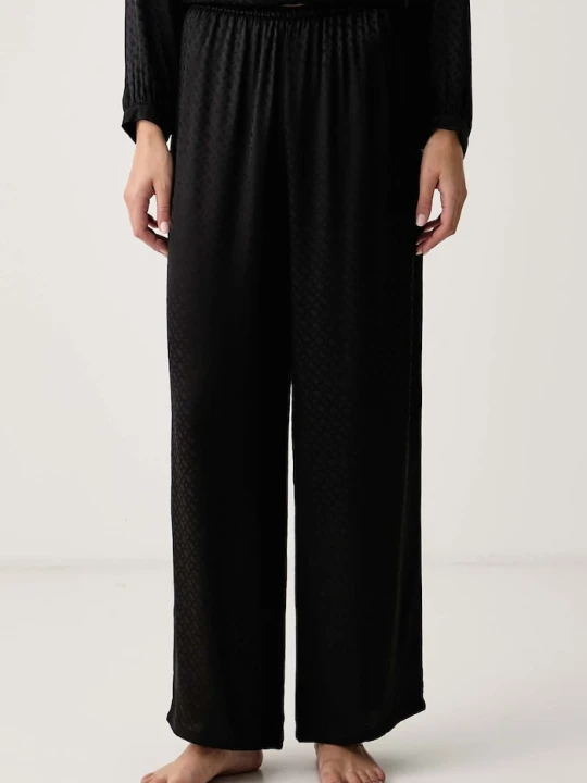Zdjęcie produktu BOSS spodnie piżamowe damskie z wiskozy B Monogram_Pants TW czarny