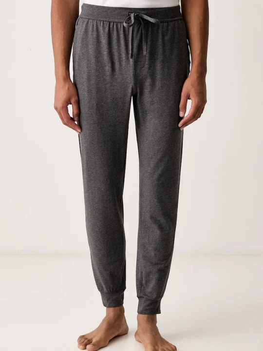 Zdjęcie produktu BOSS spodnie piżamowe męskie bawełniane z elastanem Unique Pants Cuff CW szary