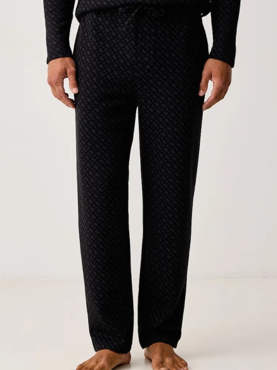 Zdjęcie produktu BOSS spodnie piżamowe męskie z bawełną WaffleAOP Pants czarny