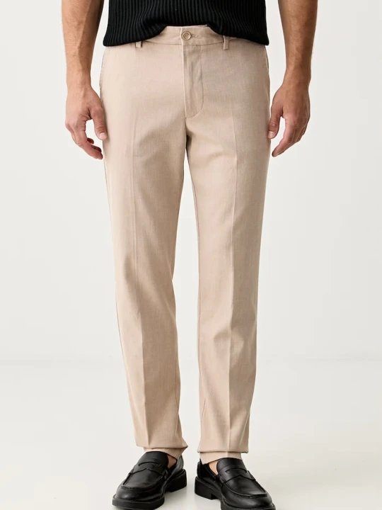 Zdjęcie produktu BOSS spodnie slim fit męskie z bawełną H-Kaiton1 beżowy