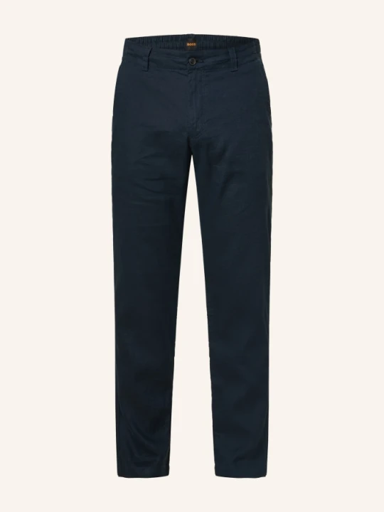 Zdjęcie produktu Boss Spodnie Z Lnu Sanderson Regular Fit blau GRANATOWY