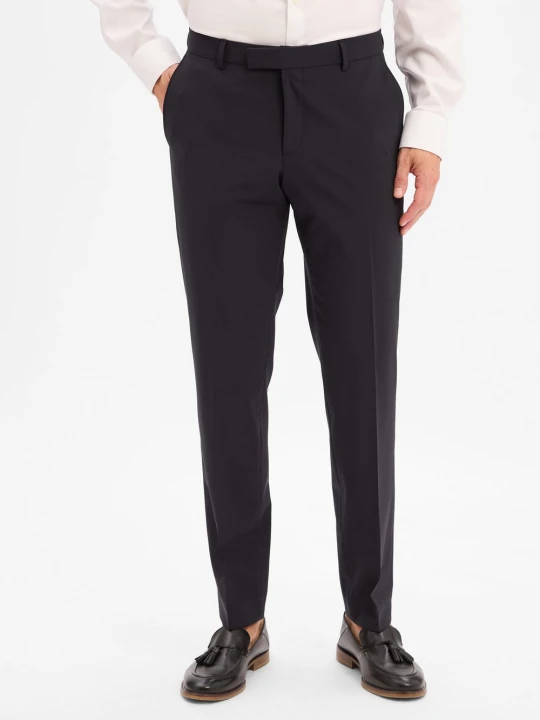 Zdjęcie produktu BOSS spodnie z wełny dziewiczej Baukasten - H-Gio-MM-C-NF Mężczyźni Slim Fit niebieski