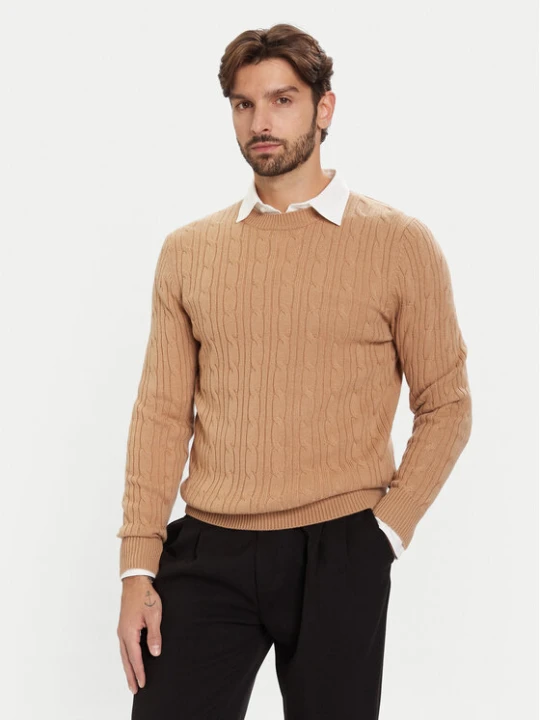 Zdjęcie produktu BOSS Sweter H-Hetico 50549975 Beżowy Regular Fit