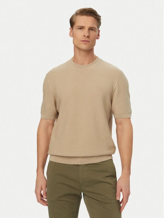 Zdjęcie produktu BOSS Sweter H-Nilton 50560468 Beżowy jasny Regular Fit