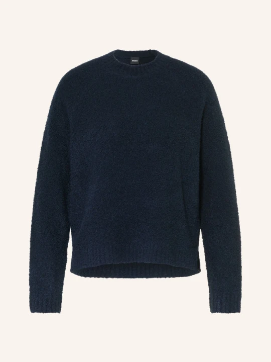 Zdjęcie produktu Boss Sweter Z Dzianiny Bouclé Febisana blau GRANATOWY