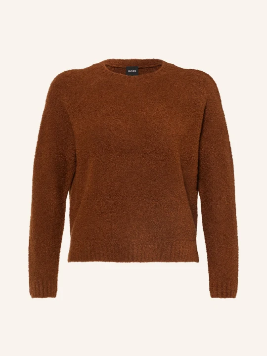 Zdjęcie produktu Boss Sweter Z Dzianiny Bouclé Febisana braun BRĄZOWY