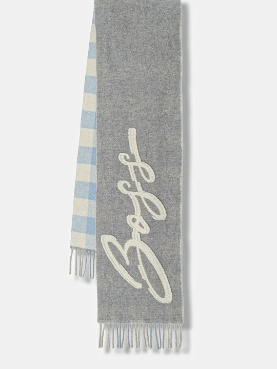 Zdjęcie produktu BOSS szalik z dodatkiem wełny Cecy_28*196 szary