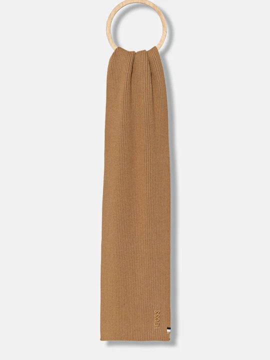 Zdjęcie produktu BOSS szalik z dodatkiem wełny Magico_R_Scarf beżowy