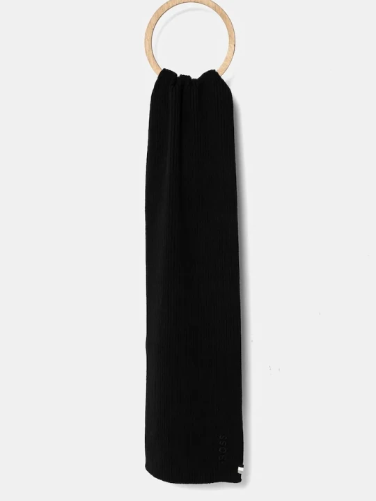 Zdjęcie produktu BOSS szalik z dodatkiem wełny Magico_R_Scarf czarny