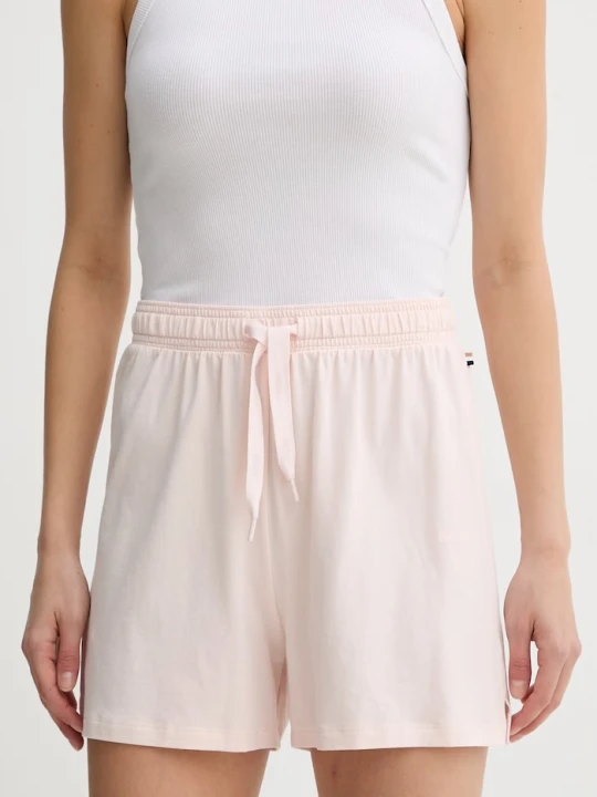 Zdjęcie produktu BOSS szorty dresowe damskie bawełniane z elastanem CI_Shorts CW różowy