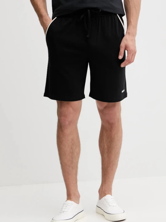 Zdjęcie produktu BOSS szorty lounge męskie bawełniane z elastanem Unique Shorts CW czarny