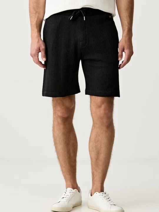 Zdjęcie produktu BOSS szorty lounge męskie z bawełną Structure Shorts czarny