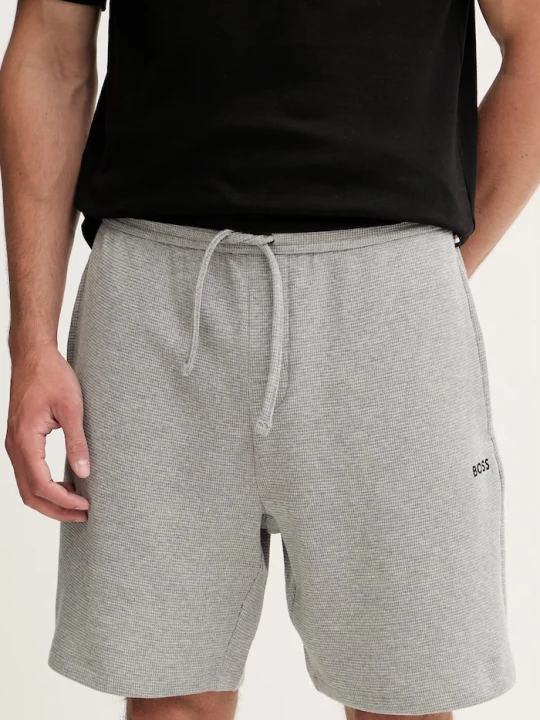 Zdjęcie produktu BOSS szorty lounge męskie z bawełną Waffle Shorts szary