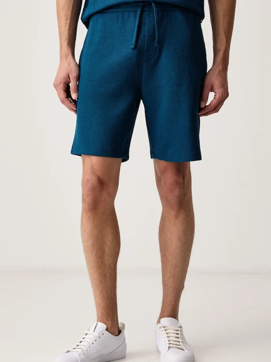 Zdjęcie produktu BOSS szorty lounge męskie z bawełną Waffle Shorts fioletowy